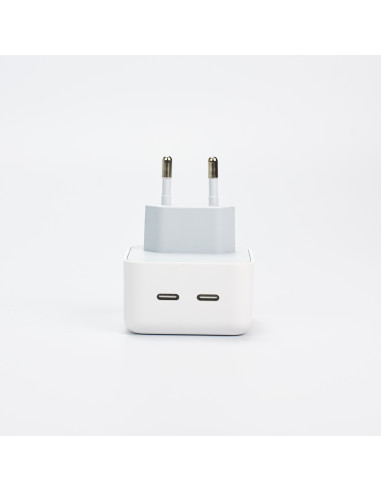 35W Power Adapter for iPhone - USB-C - White - EU - OEM Quality - BULK