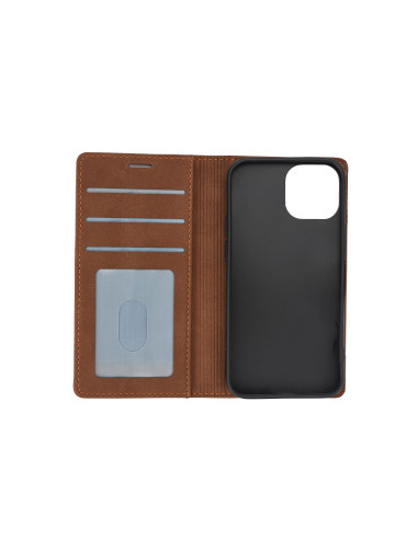 iPhone 12 Mini Wallet Case w/Buckle Brown iPhone 12 Mini Wallet Case w/Buckle Brown