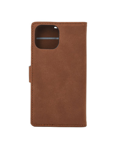 iPhone 12 Mini Wallet Case w/Buckle Brown