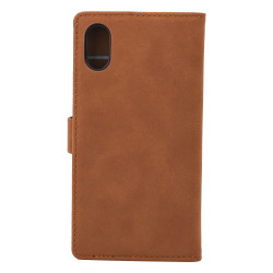 iPhone X/XS Wallet Case w/Buckle Brown