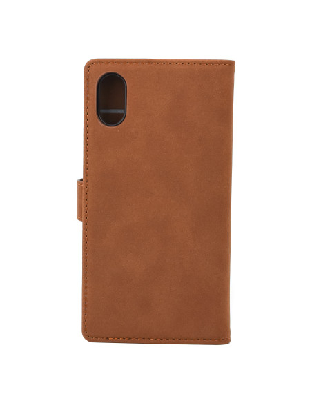 iPhone X/XS Wallet Case w/Buckle Brown