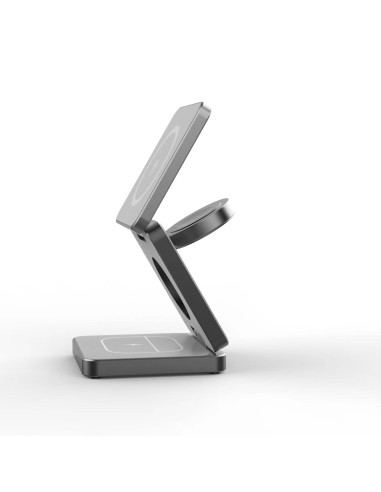 Qi1 30W 3 in 1 Wireless Charger - Gray