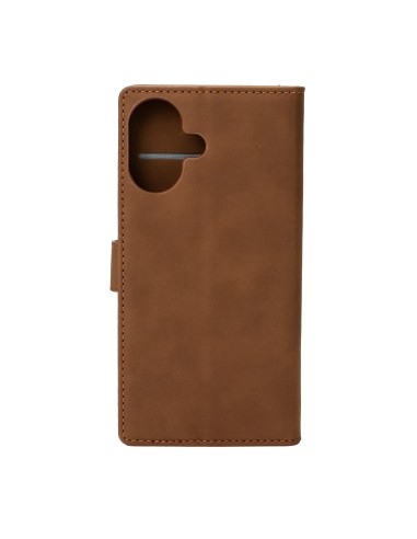 iPhone 16 Wallet Case w/Buckle Brown