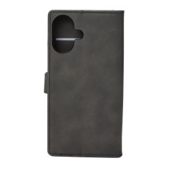 iPhone 16 Plus Wallet Case w/Buckle Black
