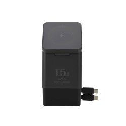105W GaN Charger 6-in-1 Power Combo Tower - black