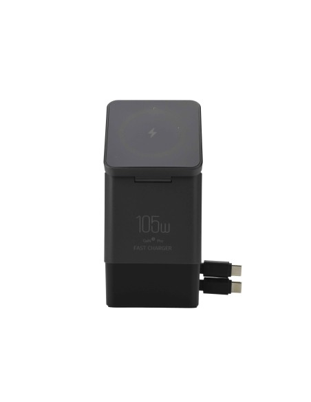 105W GaN Charger 6-in-1 Power Combo Tower - black