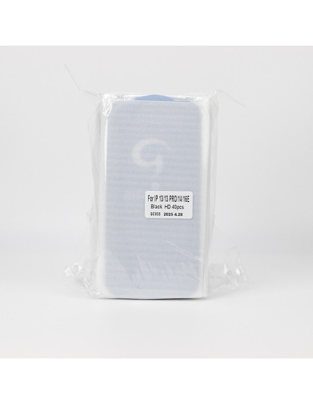 iPhone 13/13 Pro/14/16e - Blue line - 40-pack Full Display Protection