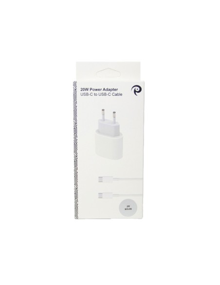 Bundle 20W Power Adapter + 2 Meter Nylon USB-C to USB-C Bundle 20W Power Adapter + 2 Meter Nylon USB-C to USB-C