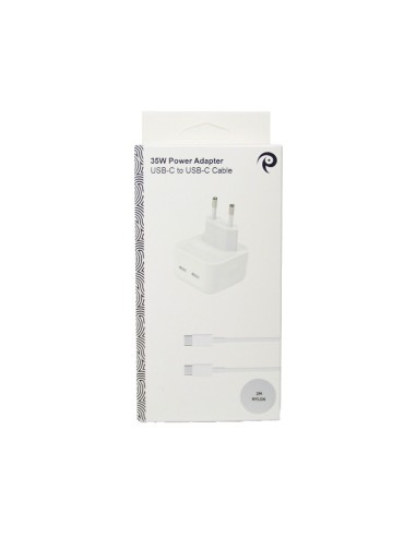 Bundle 35W Power Adapter + 2 Meter Nylon USB-C to USB-C