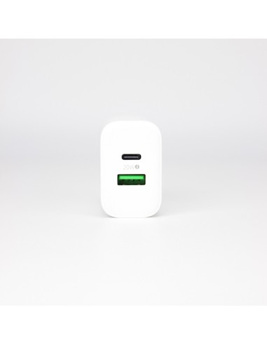 20w Power Adapter for iPhone - USB-C + USB-A - White - EU (OEM) - BULK - By Polaris