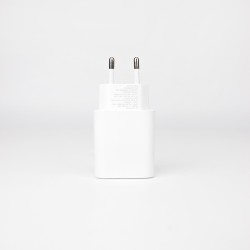 20w Power Adapter for iPhone - USB-C + USB-A - White - EU (OEM) - BULK - By Polaris