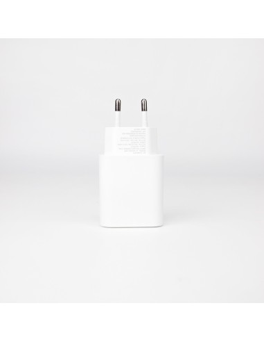 20w Power Adapter for iPhone - USB-C + USB-A - White - EU (OEM) - BULK - By Polaris