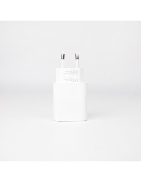 20w Power Adapter for iPhone - USB-C + USB-A - White - EU (OEM) - BULK - By Polaris