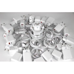 25 x 20W Chargers USB-C & A + 1m Nylon USB-C - USB-C Cable - BULK