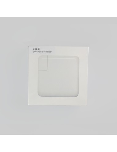 30w Power Adapter for iPhone - USB-C + USB-A - White - EU (OEM) - BULK