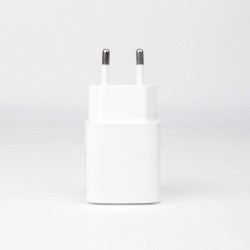 30w Power Adapter for iPhone - USB-C + USB-A - White - EU (OEM) - BULK
