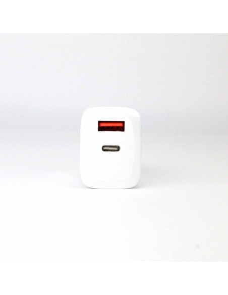 30w Power Adapter for iPhone - USB-C + USB-A - White - EU (OEM) - BULK