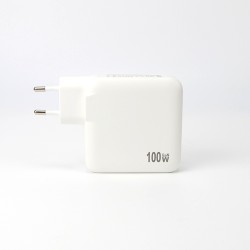 100w Power Adapter for iPhone - 3 x USB-C + 1 x USB-A - White - EU (OEM) - BULK