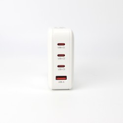 100w Power Adapter for iPhone - 3 x USB-C + 1 x USB-A - White - EU (OEM) - BULK 2