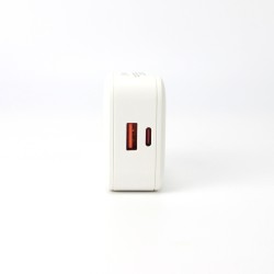 65w Power Adapter for iPhone - USB-C + USB-A - White - EU (OEM) - BULK 2