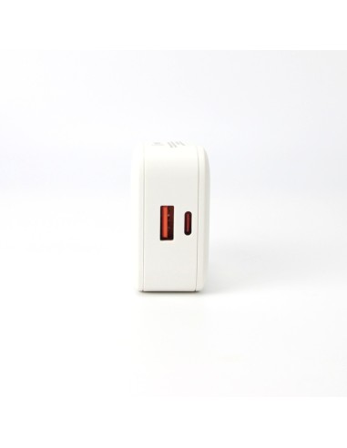 65w Power Adapter for iPhone - USB-C + USB-A - White - EU (OEM) - BULK