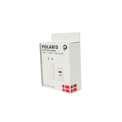 Packed 30w Power Adapter for iPhone - USB-C + USB-A - White - EU 2