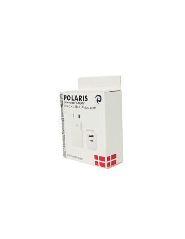 Packed 30w Power Adapter for iPhone - USB-C + USB-A - White - EU