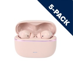 Premium P18 Leather Case EarBuds - Pink - by Polaris (5-pack)