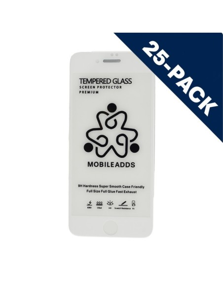 iPhone 7/8 - White - Crystal line 25-pack Full Display Protection