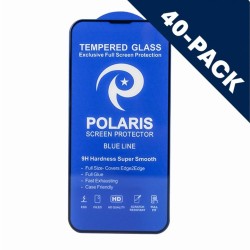 iPhone 13/13 Pro/14/16e/17e - Blue line - 40-pack Full Display Protection