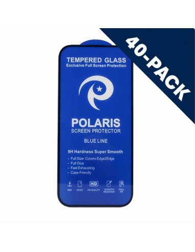 iPhone 16 Pro / 17 - Blue line - 40-pack Full Display Protection