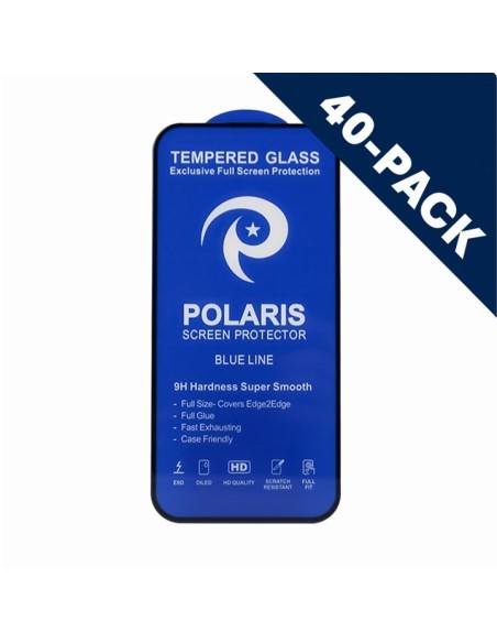 iPhone 15 / 16 - Blue line - 40-pack Full Display Protection