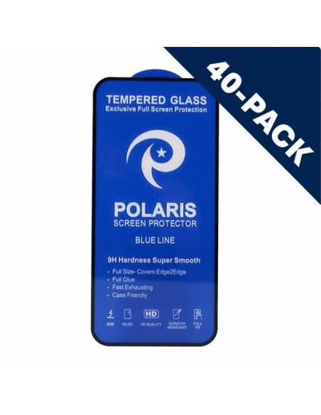 iPhone 15 Plus / 16 Plus - Blue line - 40-pack Full Display Protection