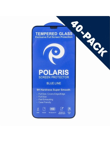 iPhone X/XS/11 Pro - Blue line - 40-pack Full Display Protection