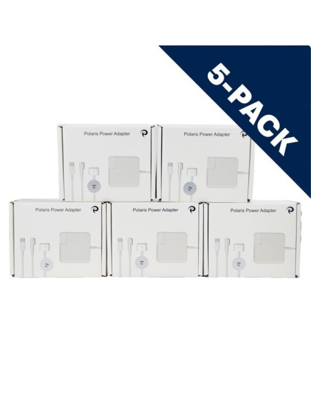 5-Pack Bundle - 45W Power Adapter - Compatible with MagSafe 2 - OEM Quality