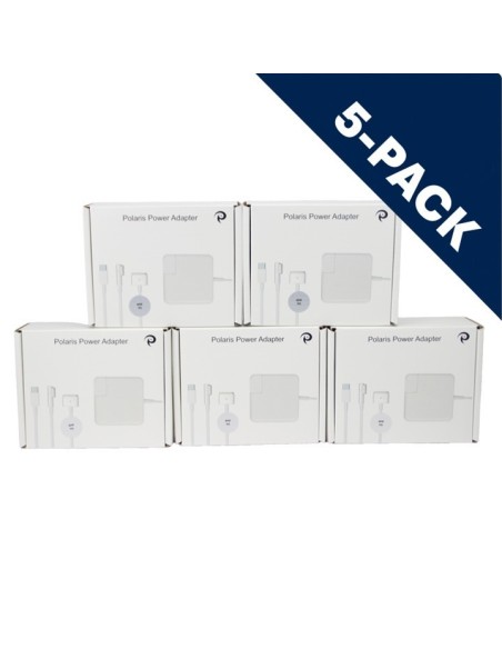 5-Pack Bundle - 60W Power Adapter - Compatible with MagSafe 2 - OEM Qualilty
