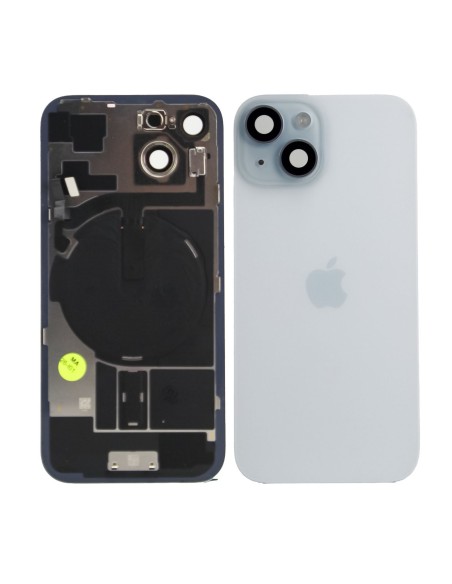 iPhone 15 Back Glass w/Parts - Blue - Pulled Grade A