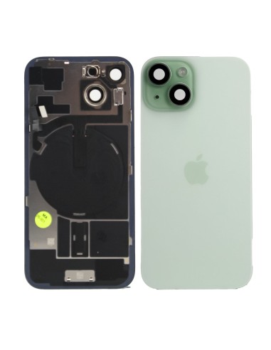 iPhone 15 Back Glass w/Parts - Green - Pulled Grade A