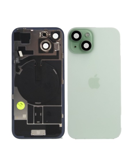 iPhone 15 Back Glass w/Parts - Green - Pulled Grade A
