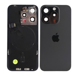 iPhone 15 Pro Back Glass w/Parts - Black Titanium - Pulled Grade A