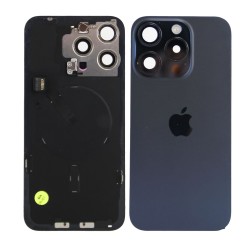 iPhone 15 Pro Max Back Glass w/Parts - Blue Titanium - Pulled Grade A