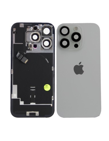 iPhone 16 Pro Back Glass w/Parts - White Titanium - Pulled Grade A