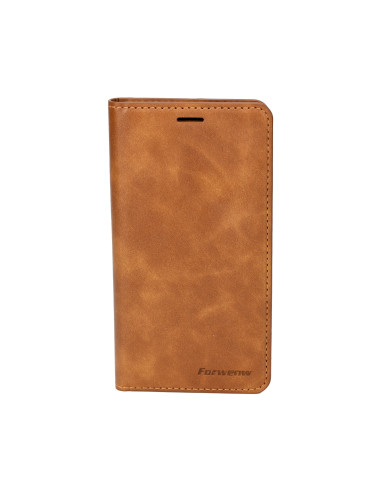 iPhone XR Wallet Case Brown