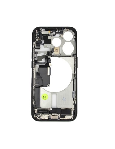 iPhone 15 Pro - Middle Frame w/Parts - Black Titanium - Pulled Grade A