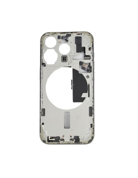 iPhone 15 Pro - Middle Frame w/Parts - White Titanium - Pulled Grade A