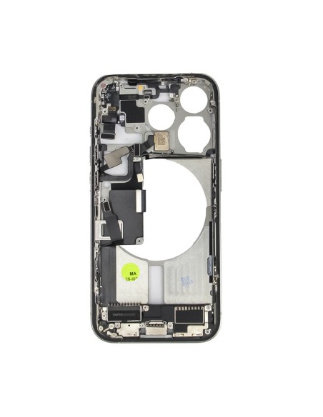 iPhone 15 Pro - Middle Frame w/Parts - White Titanium - Pulled Grade A