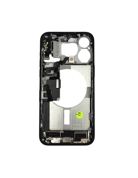 iPhone 16 Pulled Middle Frame w/parts - Black - Pulled Grade A