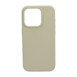 iPhone 15 Pro Silicone Case Beige - Durable & Stylish 2