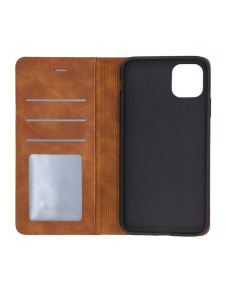 iPhone 11 Wallet Case Brown - Stylish & PracticalDESC: Protect your iPhone 11 with this brown wallet case. Elegant, durable, and