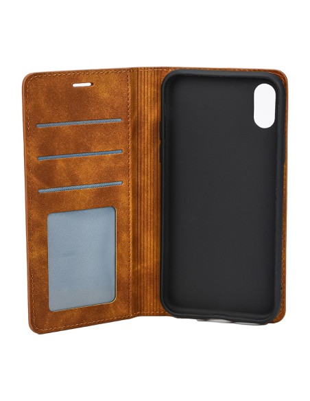Packed iPhone X / XS Wallet Case Brown